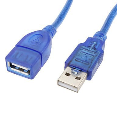 AFW10 | KABEL USB 2.0 MALE TO FEMALE WEBSONG 10 M / KABEL PERPANJANGAN USB (BLUE TRANSPARANT)