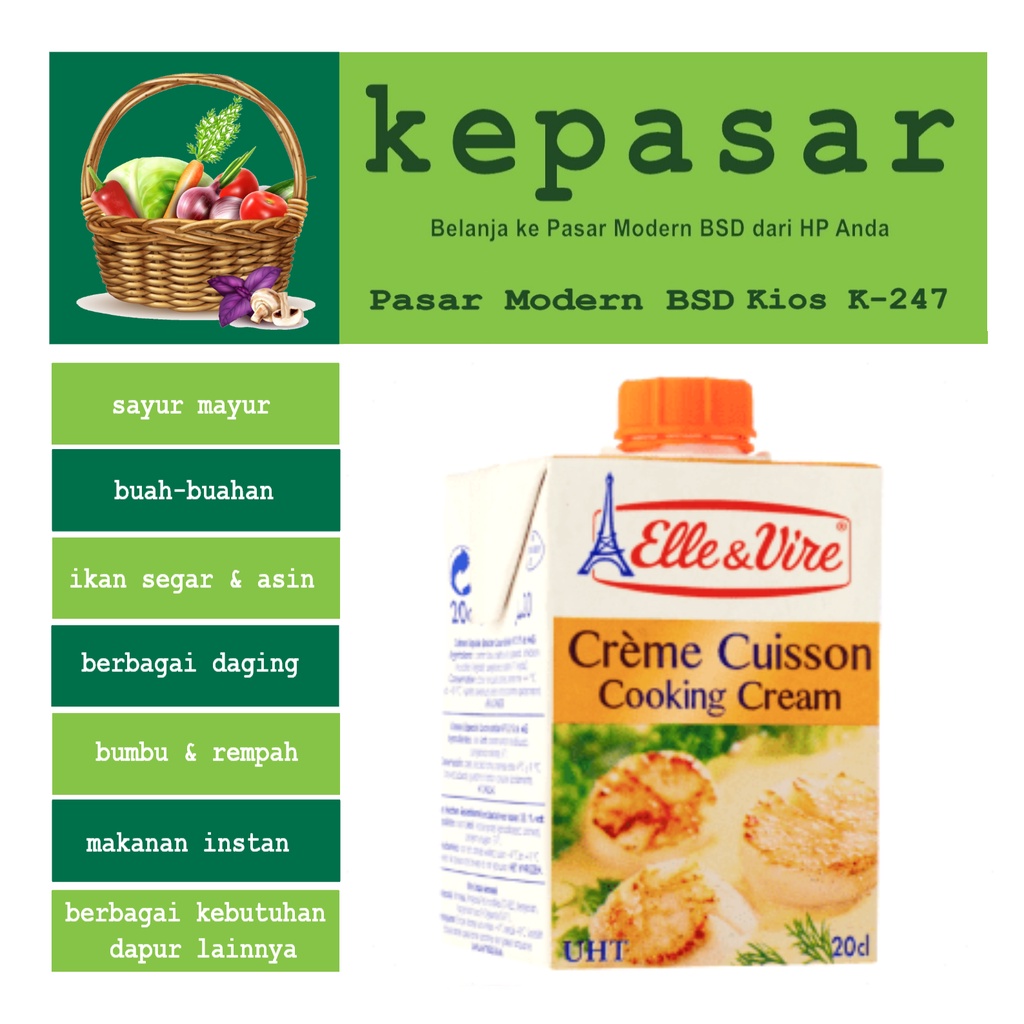 

Cooking Cream ELLE & VIRE 200g & 1 L