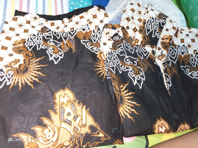 Batik Couple Keluarga Sania Ruffle Ori Ndoro Jowi Dnt Wayang Kotak
