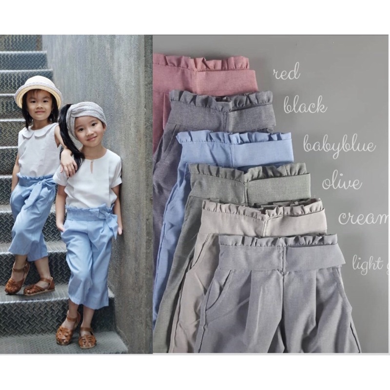 Celana ponny pants kulot anak perempuan 2-7 tahun celana kulot anak perempuan