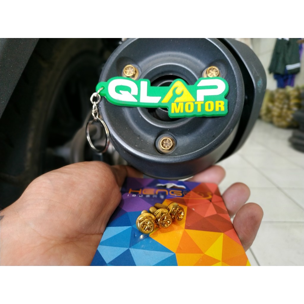 Baut Stainless Gold Corong Knalpot PCX