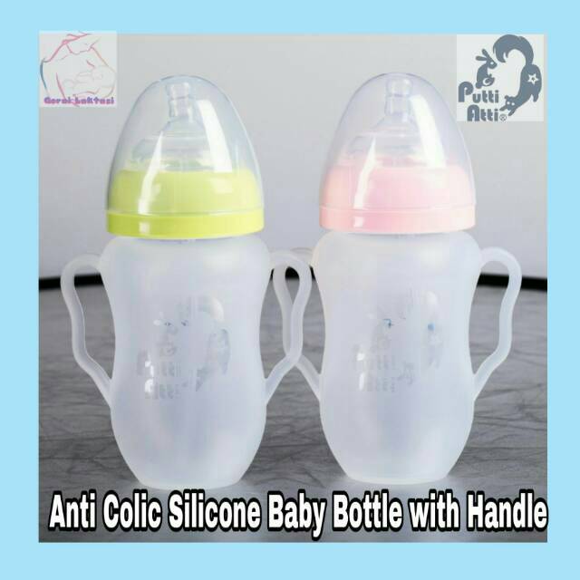 PUTTI ATTI SILICONE BABY BOTTLE WITH HANDLE 160ML DAN 260ML