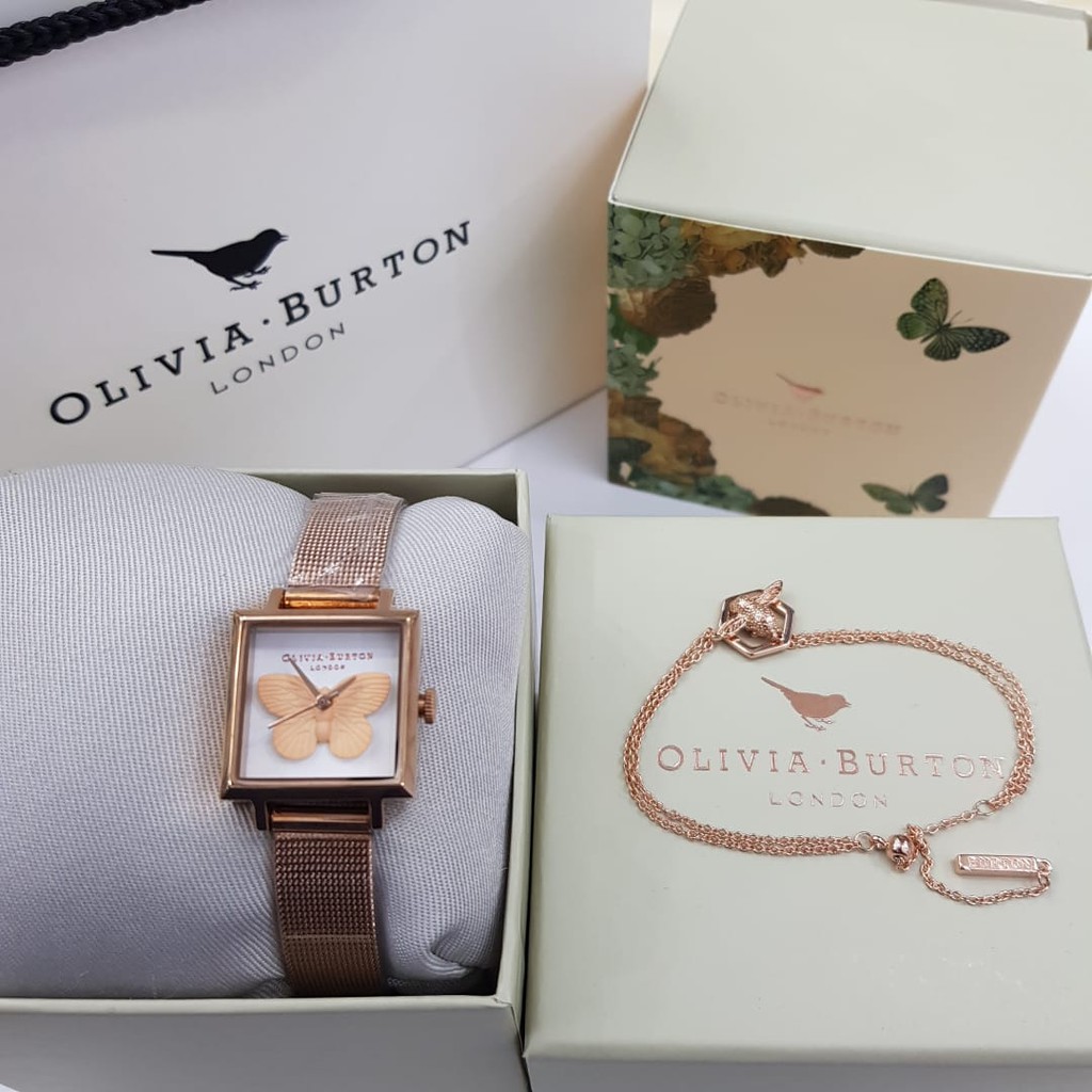 Jam Tangan Olivia Burton 23x23 Butterfly + ACC