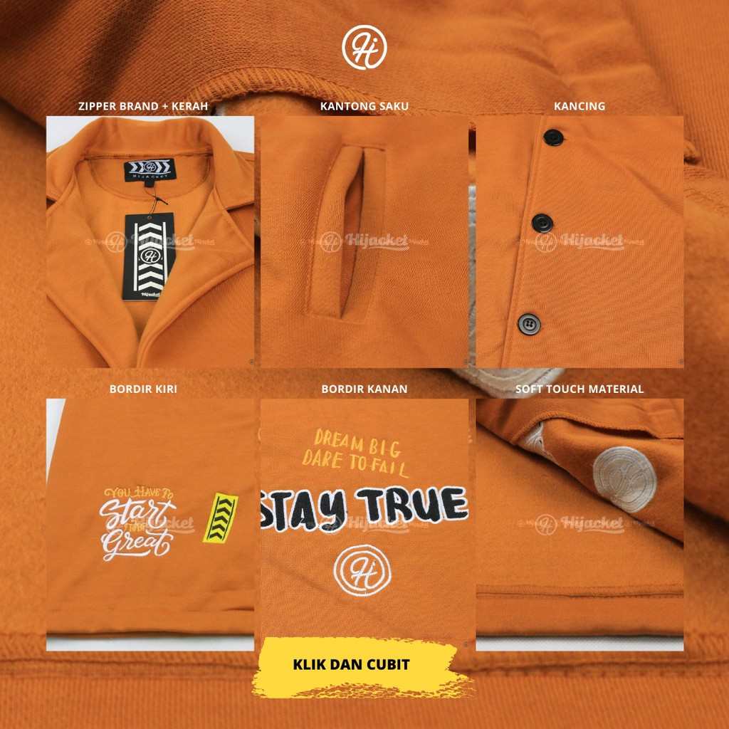 Hijacket Elma Series Origilal Jaket Hijabers Bahan Premium Fleece yang 