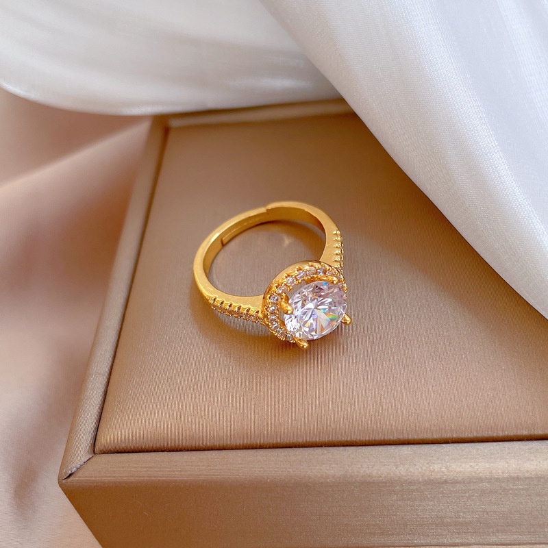 Cincin Model Terbuka Lapis Emas Untuk Wanita