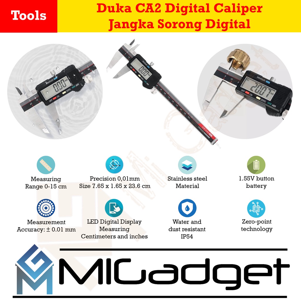 Duka CA2 Digital Caliper - Jangka Sorong Digital