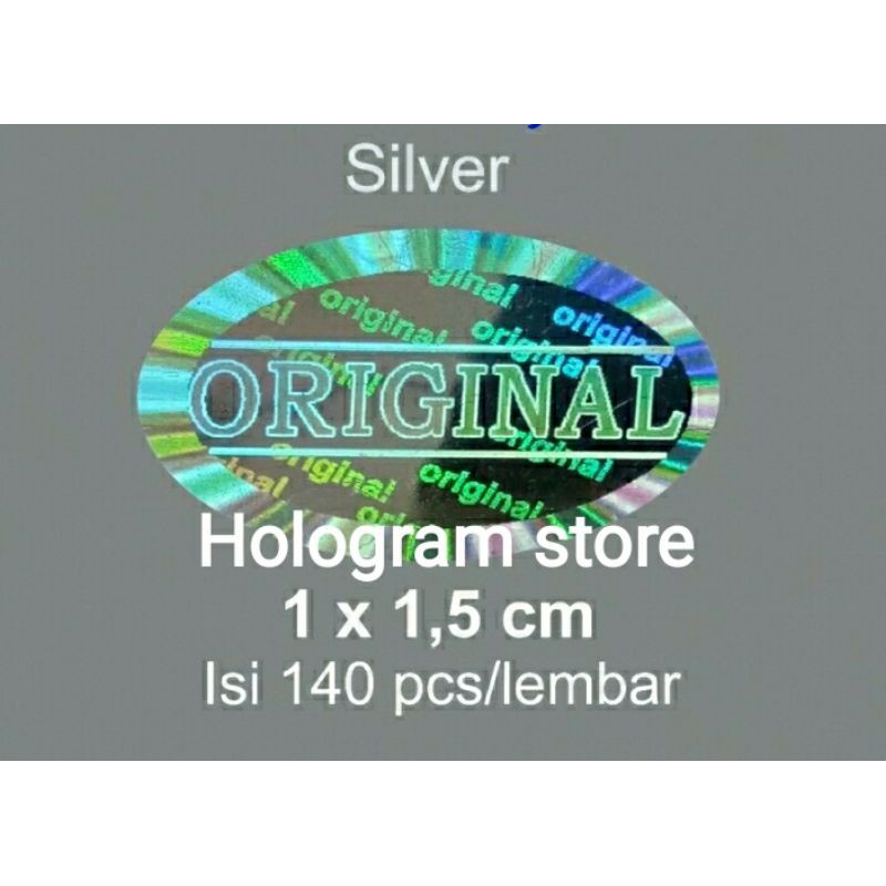 

Stiker hologram Original Oval Silver kecil