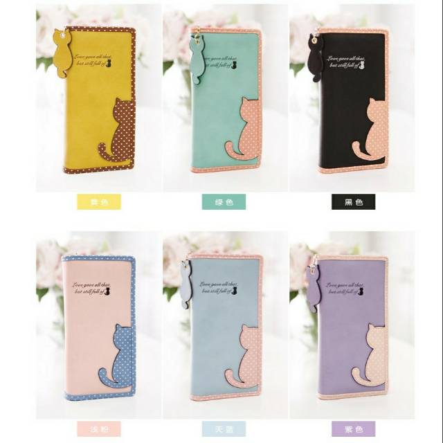 DOMPET WANITA shadow cat - dompet panjang wanita KOREAN  FASHION WALLET