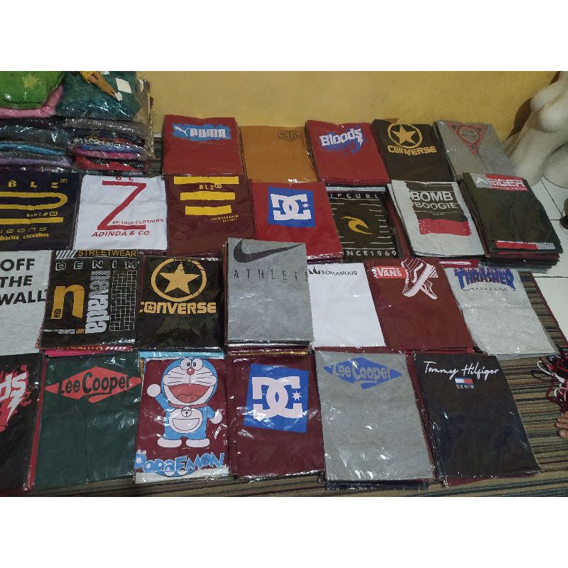 kaos pria paket XL 6 pcs