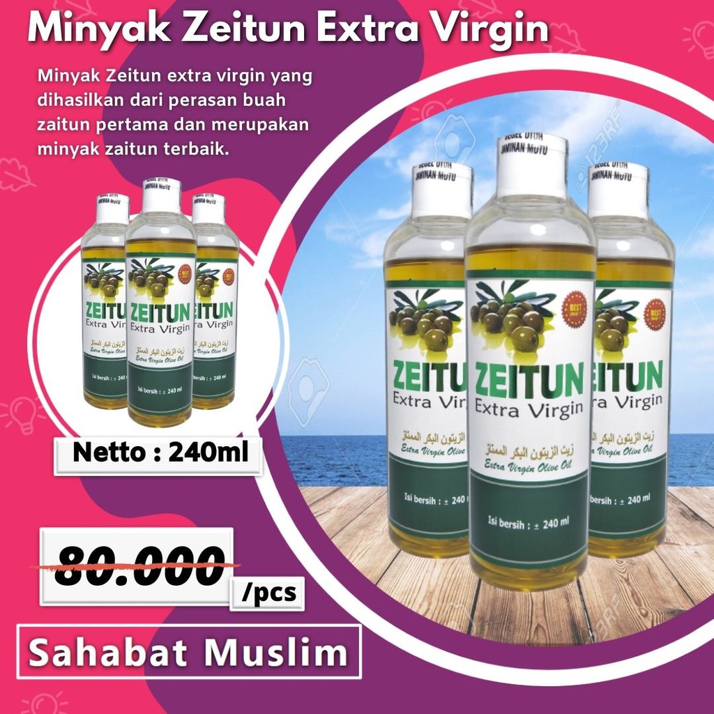 

Minyak Zaitun Extra Virgin Oil 240ml - Minyak Zeitun Misr Efektif Menurunkan Kolesterol Zaitun Cair