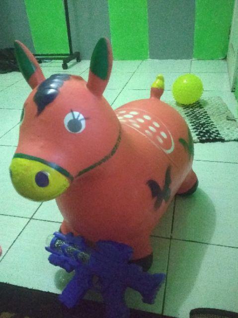  JUMPING  ANIMAL  MUSIC MAINAN  TUNGGANG KUDA KUDAAN KARET 