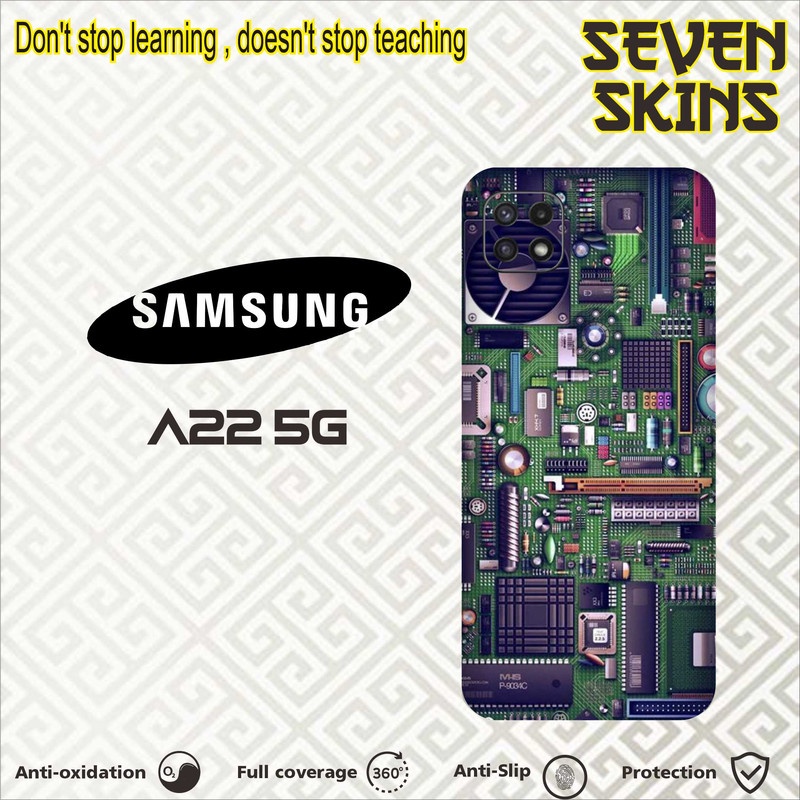 SKIN HANDPHONE DAPAT 2 PCS  SAMSUNG A22 5G  MESIN