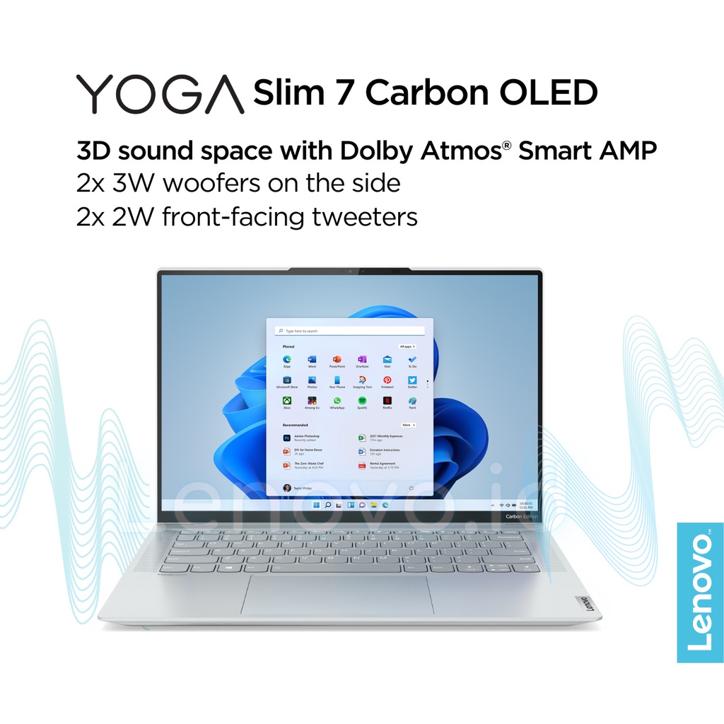 LENOVO YOGA SLIM 7 CARBON 14ACN6-6FID AMD R7-5800U 16GB 1TB SSD MX450 2GB 2.8K Touch