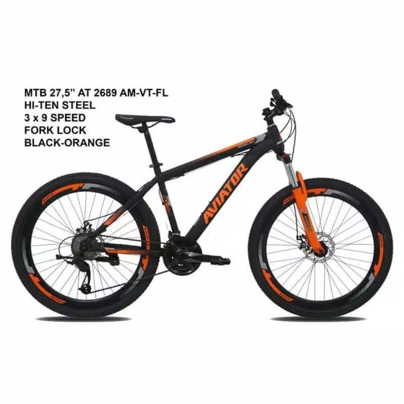 Sepeda MTB 27,5 Pacific Aviator 2689 AM VT VERTEX  9 speed Lock Out