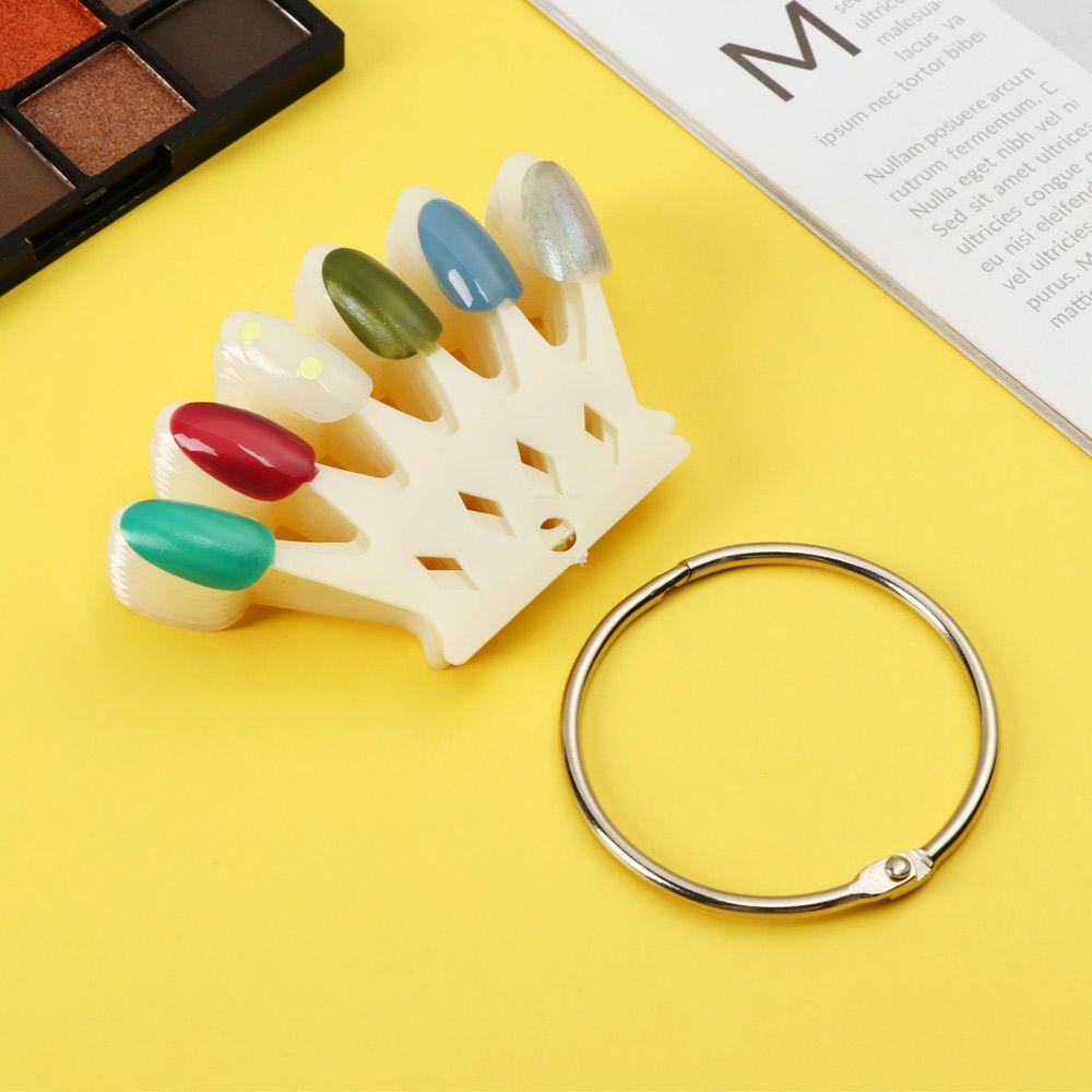 Solighter Nail Tips Kartu Warna Manicure Tools Gesper Cincin Menunjukkan Rak Papan Latihan