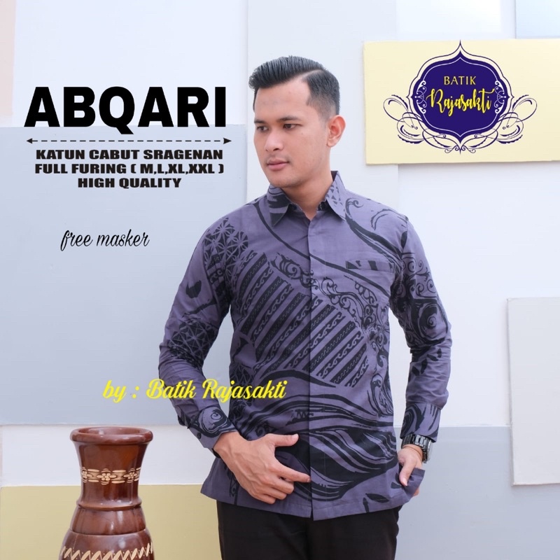 Batik Pria Waran Taro ABQARI Full Furing Bahan Katun Halus High Quality