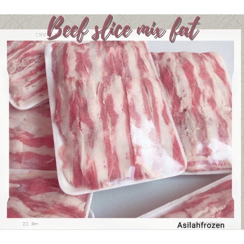 

Beef slice mix fat 500gr
