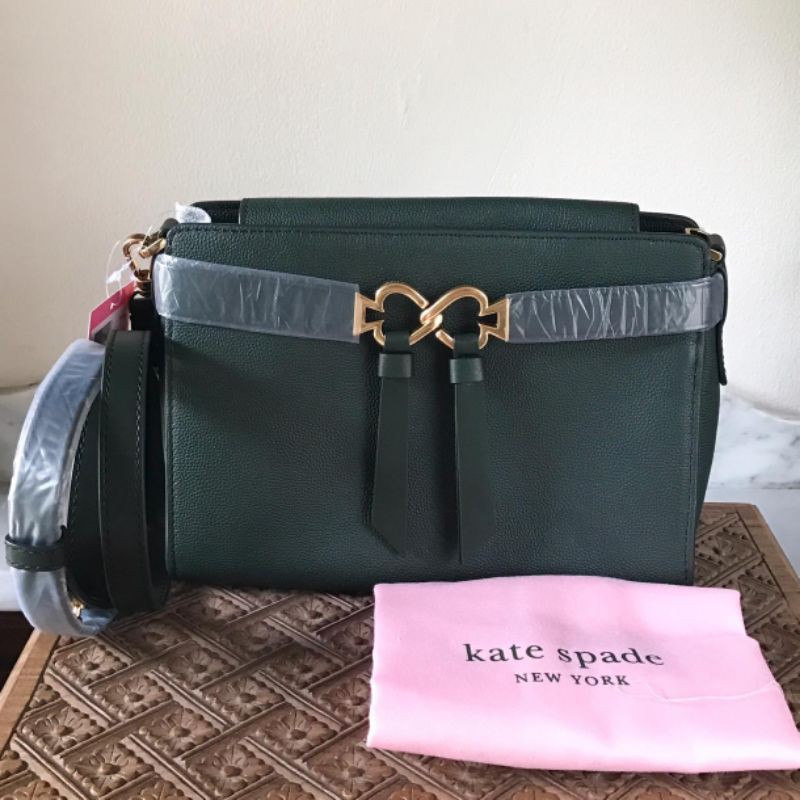 tas selempang kate spade toujours hijau evergreen original