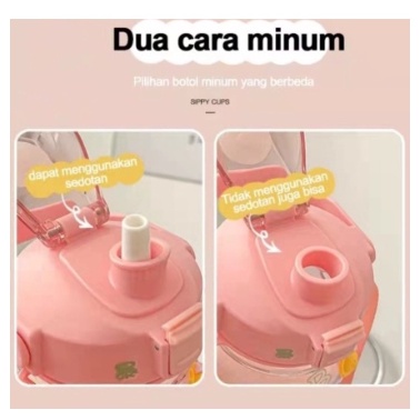[MH] Botol Minum Anak Gemoy Warna Motif Tedy Bear 1,4 Liter