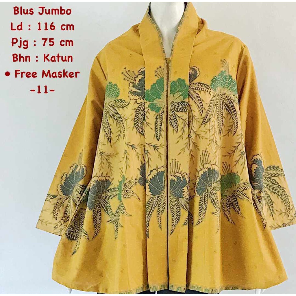 Blus jumbo #2 batik solo atasan kerja