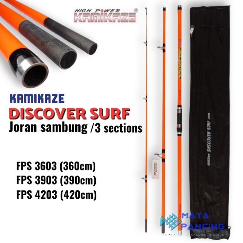 Joran surf sambung 3 kamikaze discover 390 420