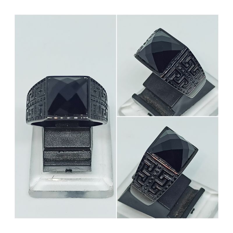 CINCIN/EMBAN/RING HITAM BATU KOTAK