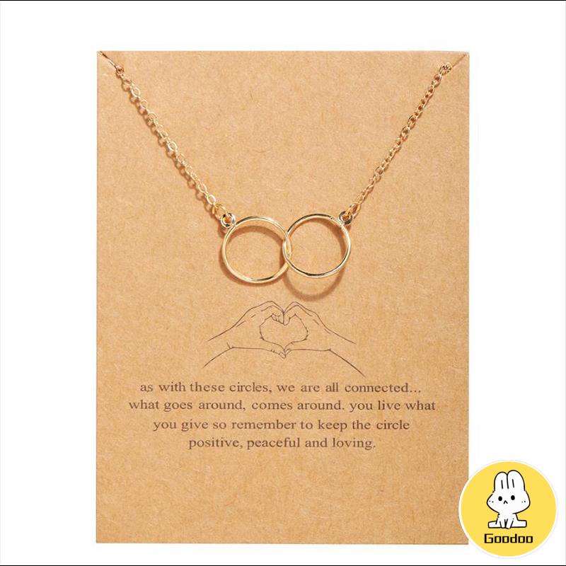 Korea Fashion Titanium Steel Kalung Rantai Klavikula Bulat Emas Gaya Retro -Doo