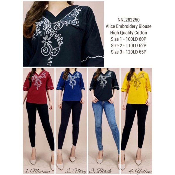 BLOUSE BORDIR IMPORT/ATASAN KATUN IMPORT