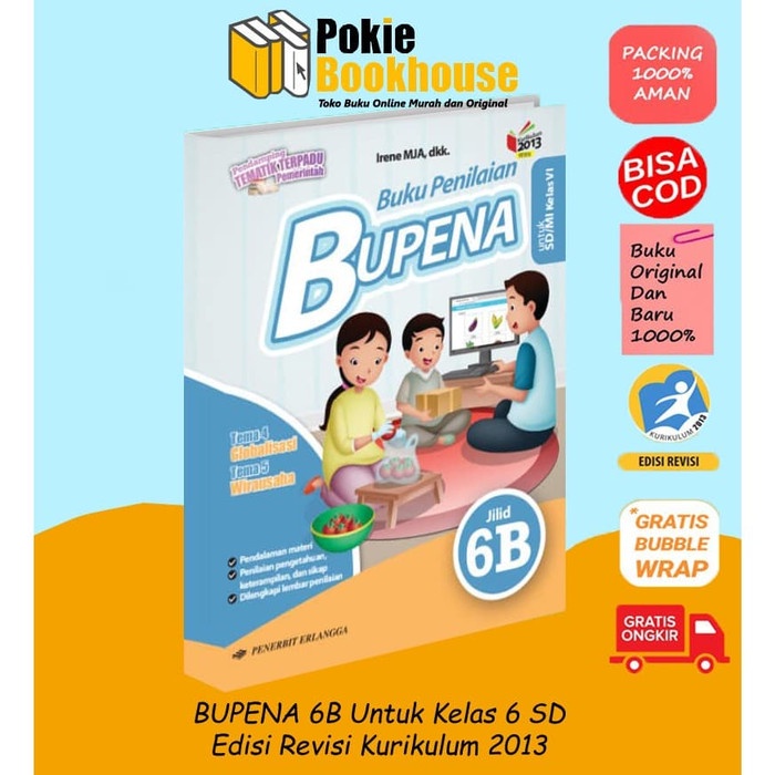 

❤BISA COD❤ BEST SELLER ORIGINAL BUPENA 6B KELAS 6 K13N ERLANGGA IRENE DKK
