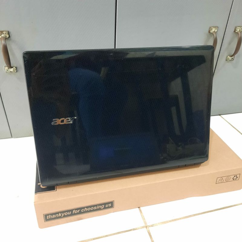 Laptop Acer Aspire E5-421 Amd E2-6110 Gen 6 Ram 4GB HDD 500GB Layar 14 inch Windows 10 Siap pakai ok