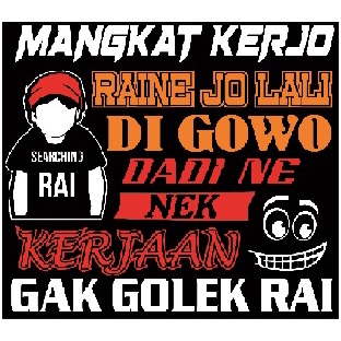 Sticker Tulisan keren GOLEK RAI