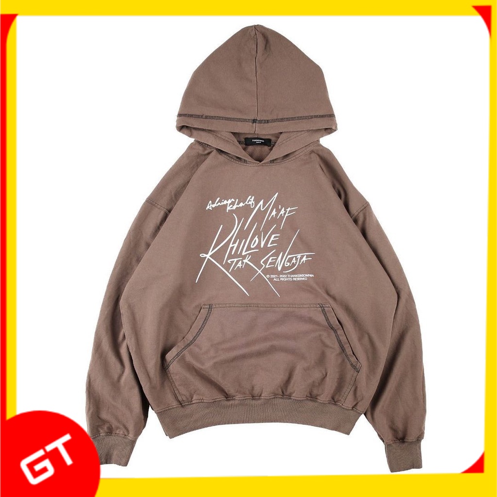 Hoodie Thanksinsomnia Hodie Distro Adrian Khalif Brown Official Merch Original - TA