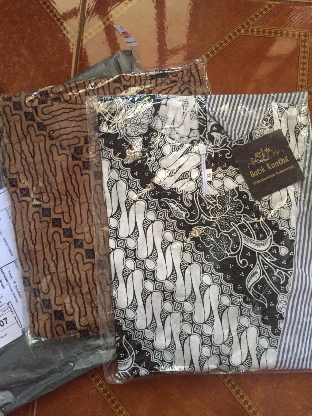 Tey-17 Batik Wanita Asj Sa Hrb026 Kenongo Kemeja Tosca Pendek