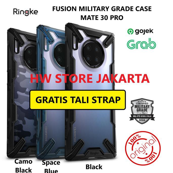 KUALITAS Terbaik Case Huawei Mate 30 Pro Ringke Fusion X Original Casing - Hitam BARANG BAGUS