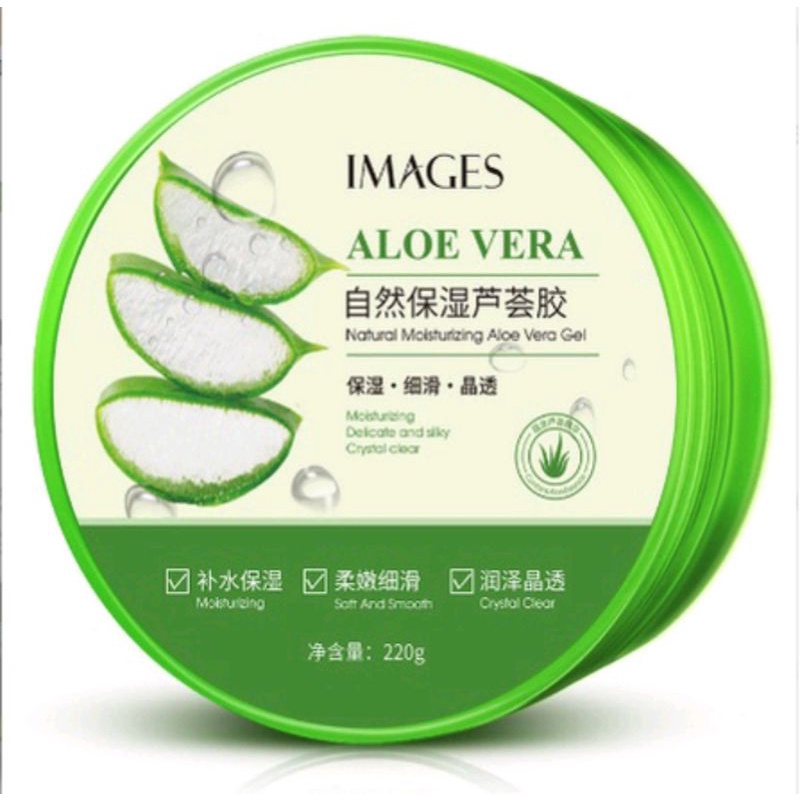 IMAGES Aloevera 92% soothing gel aloe vera moisturizing 220gr berkualitas