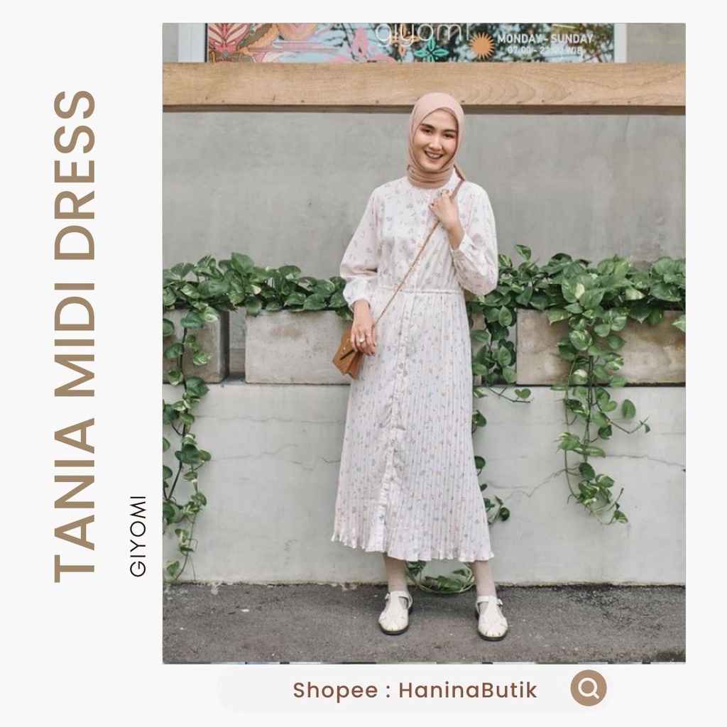 (𝗦𝗜𝗔𝗣 𝗞𝗜𝗥𝗜𝗠)  TANIA MIDI DRESS MORINGA SIZE XXL by GIYOMI