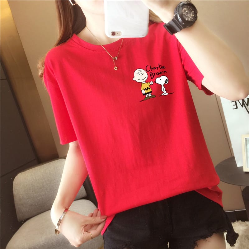 MYSTIQUE.ID-BAJU KAOS CHARLIE BROWN T-SHIRT LUCU DAN AESTHETIC