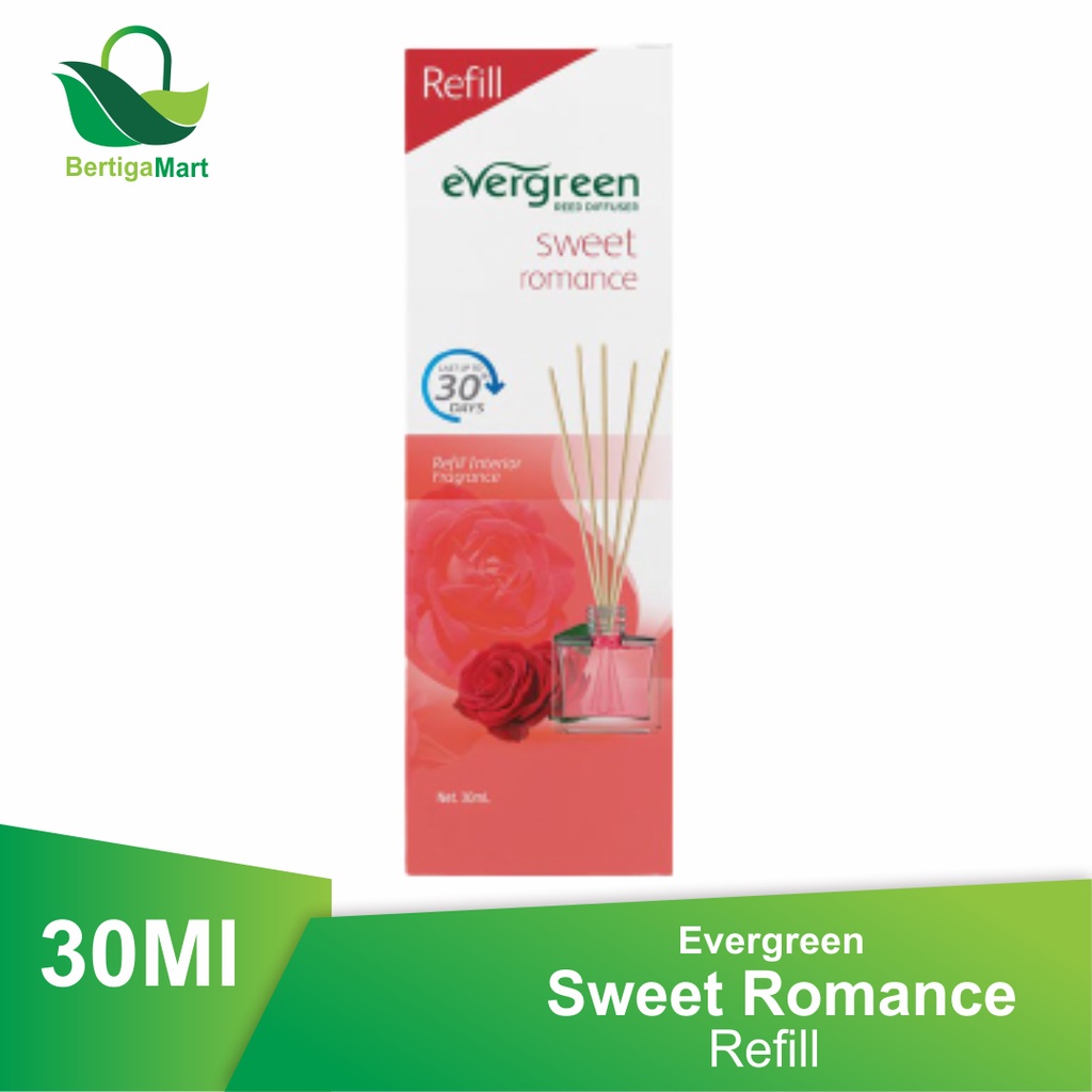 Evergreen Reed Diffuser Refill 30 ml-Sweet Romance