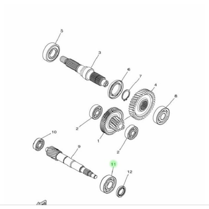 BEARING LAHER AS PULLY PULI 6204 MIO M3 S Z FINO 125 ASLI ORI YAMAHA 93306 204XM
