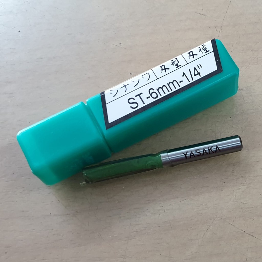 YASAKA Straight Bit 1/4" x 6mm - ST-6mm-1/4" Mata Profil - Router bit Made in Japan