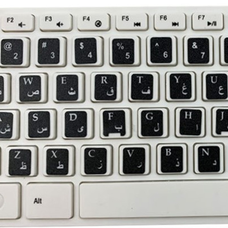 Btsg Stiker Tombol Keyboard Huruf Alfabet Thai Warna Hitam / Putih Anti Air Tahan Lama