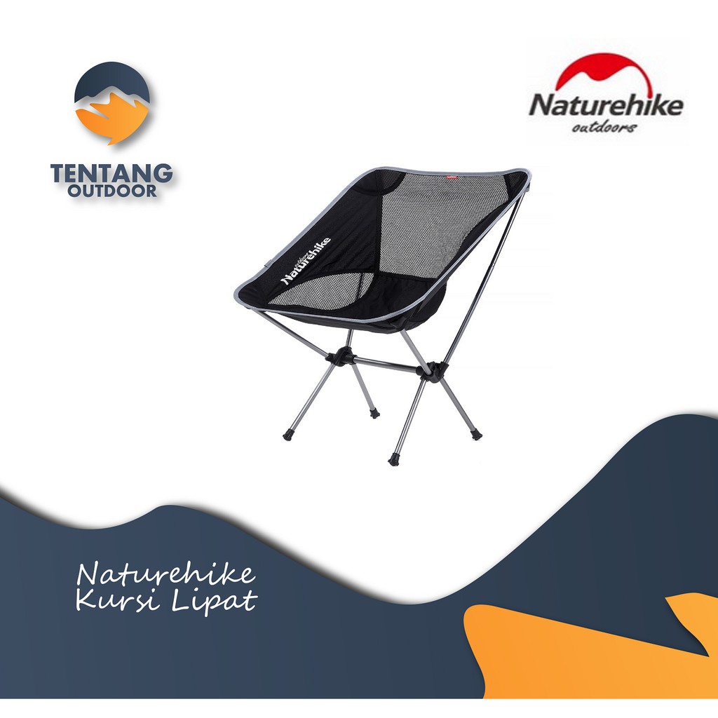 naturehike kursi lipat folding moon chair portable alloy mancing outdoor camping aluminium