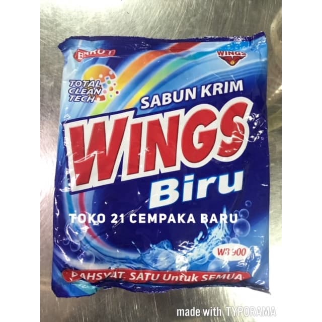 Sabun Cream WINGS BIRU WB 900 | Sabun Krim Colek WINGS Deterjen WB 900