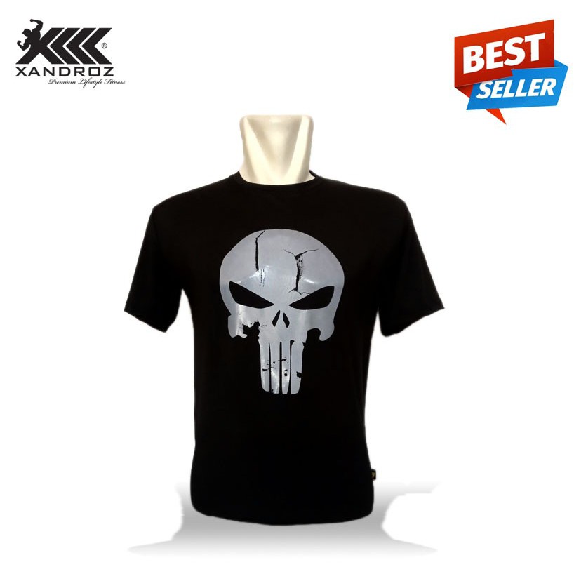 KAOS PRIA COWOK GYM FITNESS LYCRA - PUNISHER