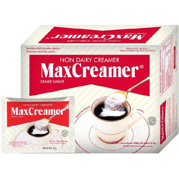 

[1box isi 50sachet] MaxCreamer 3gr Non Dairy Creamer - Krimer Nabati