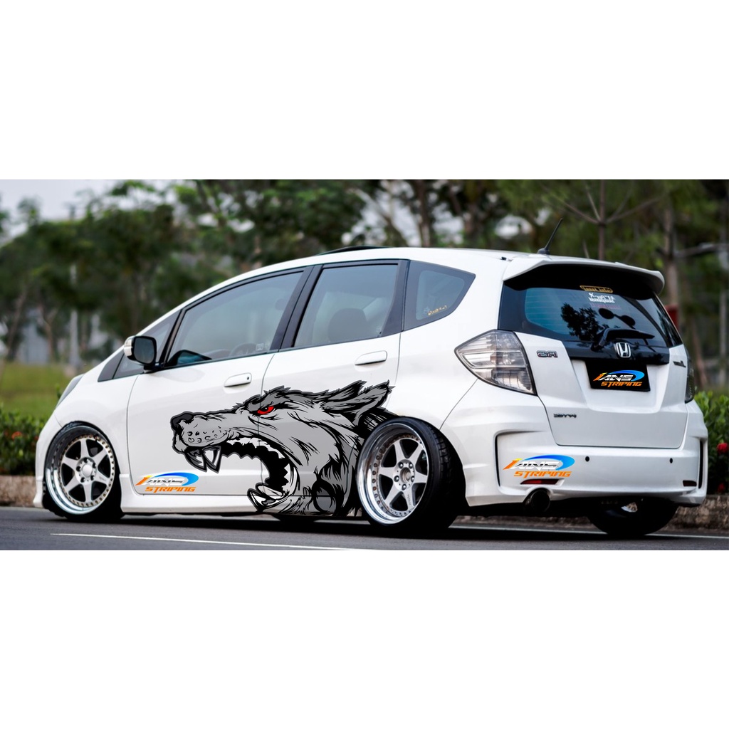 DECAL STIKER MOBIL JAZZ AGYA AYLA YARIS VIOS SWIFT AVANZA BRIO ATOS SRIGALA WOLF/ STIKER MOBIL STIKER VARIASI MOBIL