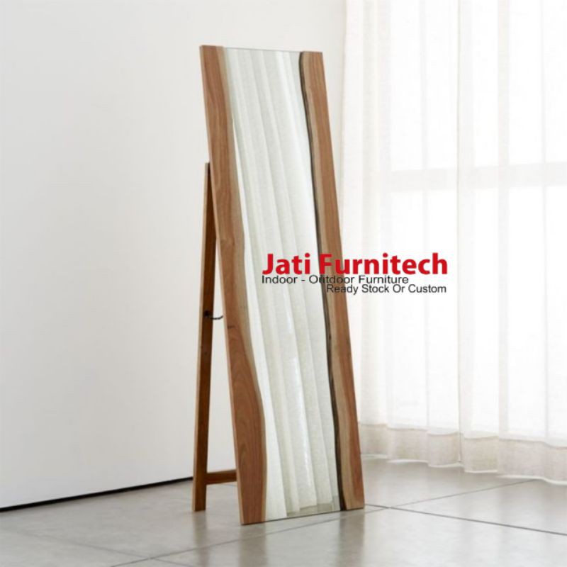 Standing Mirror Kayu Jati // JATIFURNITECH
