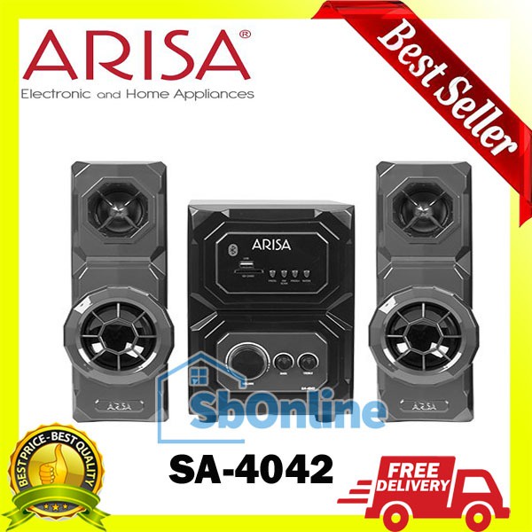 Arisa Speaker Multimedia Aktif 2.1 Bluetooth Radio FM SA-4042