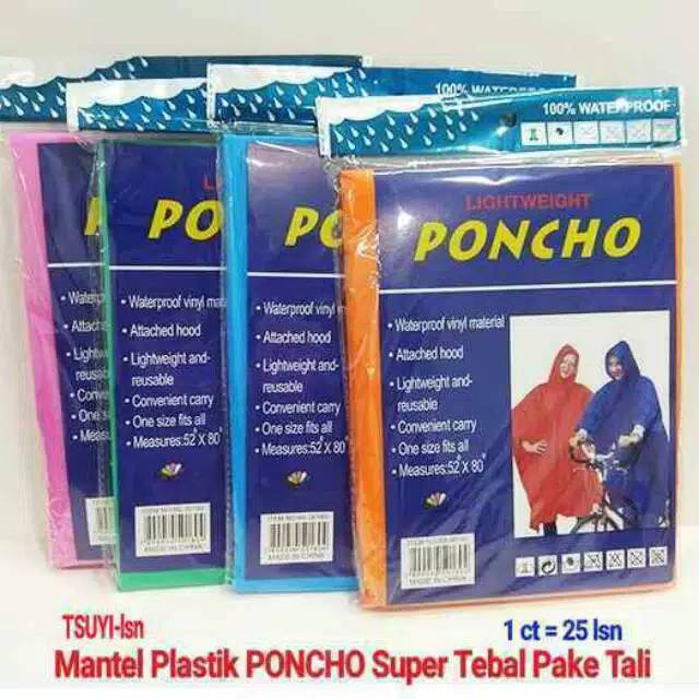 Jas hujan plastik poncho ponco bagus high quality