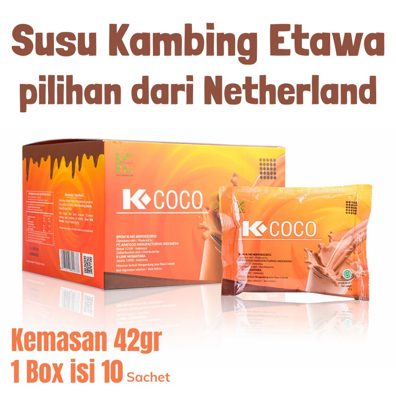 

K-COCO SUSU KAMBING ETAWA RASA COKLAT ORIGINAL - SUSU RENDAH LEMAK & KAYA NUTRISI